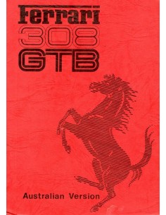 1976 FERRARI 308 GTB INSTRUCTIEBOEKJE AUSTRALIE 134/76