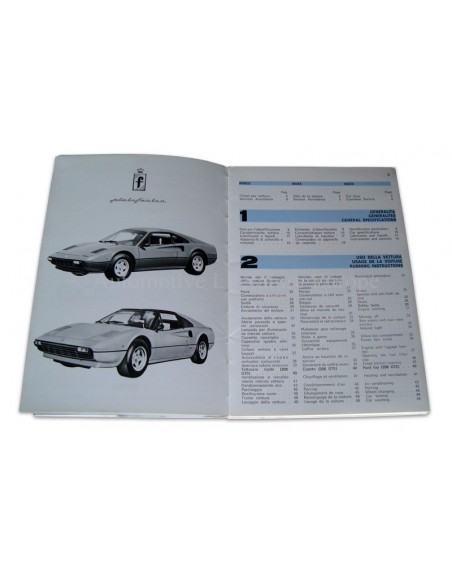 1980 FERRARI 208 GTB & GTS INSTRUCTIEBOEKJE 188/80