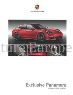 2012 PORSCHE PANAMERA EXCLUSIVE HARDCOVER PROSPEKT DEUTSCH