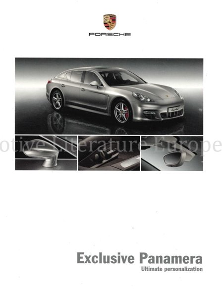 2011 PORSCHE PANAMERA EXCLUSIVE BROCHURE ENGLISH (US)