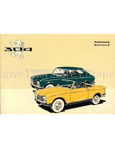 1973 PEUGEOT 304 INSTRUCTIEBOEKJE DUITS