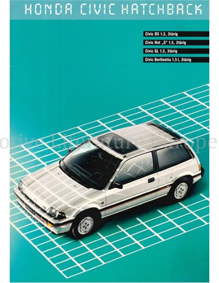 1986 HONDA CIVIC HATCHBACK PROSPEKT DEUTSCH