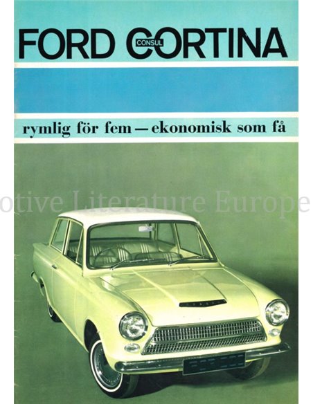 1964 FORD CONSUL CORTINA BROCHURE SWEDISH