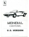 1985 FERRARI MONDIAL CABRIOLET USA BIJLAGE 300/85
