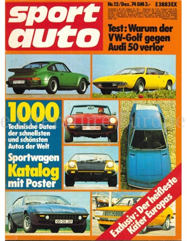 1974 SPORT AUTO MAGAZIN 12 DEUTSCH
