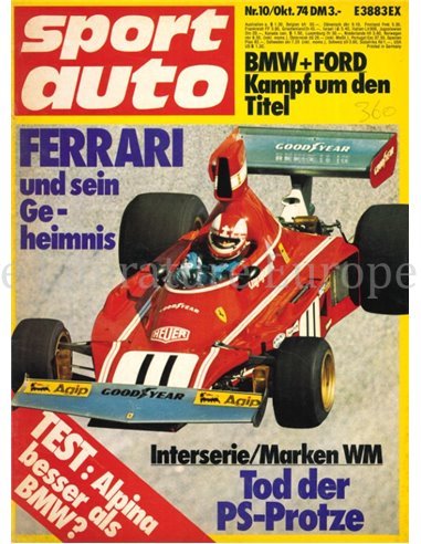 1974 SPORT AUTO MAGAZINE 10 GERMAN