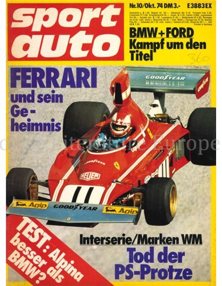 1974 SPORT AUTO MAGAZINE 10 DEUTSCH