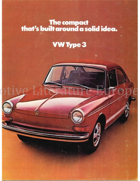 1971 VOLKSWAGEN TYPE 3 1600 PROSPEKT ENGLISCH (US)