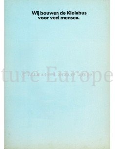 1970 VOLKSWAGEN TRANSPORTER T2 BROCHURE NEDERLANDS