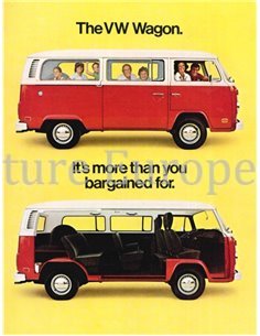 1977 VOLKSWAGEN TRANSPORTER T2 BROCHURE ENGELS (US)
