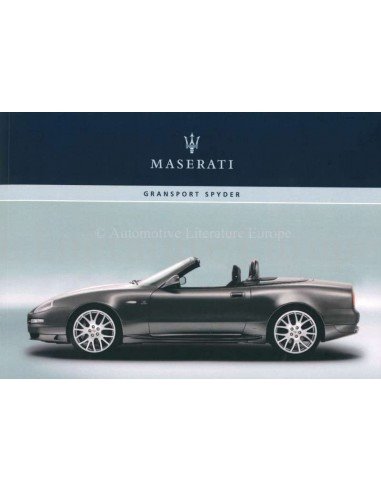 2006 MASERATI GRANSPORT SPYDER OWNERS MANUAL GERMAN