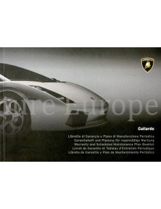 2003 LAMBORGHINI GALLARDO COUPE GARANTIE & SERVICE INSTRUCTIEBOEKJE 
