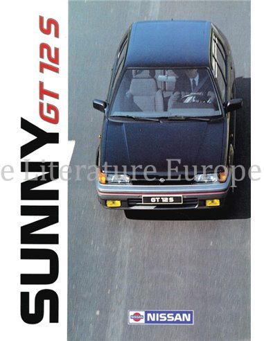 1987 NISSAN SUNNY GT 12 S BROCHURE FRENCH