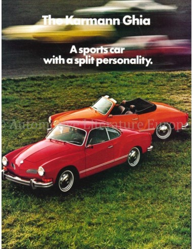 1972 VOLKSWAGEN KARMANN GHIA BROCHURE ENGELS (US)