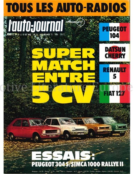 1972 L'AUTO-JOURNAL MAGAZINE 21 FRENCH