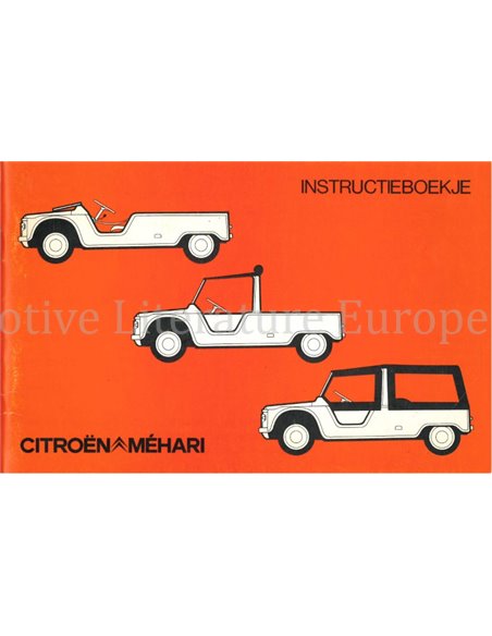 1976 CITROEN MEHARI INSTRUCTIEBOEKJE NEDERLANDS