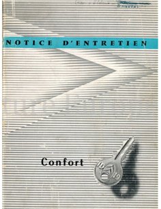 1959 CITROEN ID 19 CONFORT BETRIEBSANLEITUNG FRANZÖSISCH