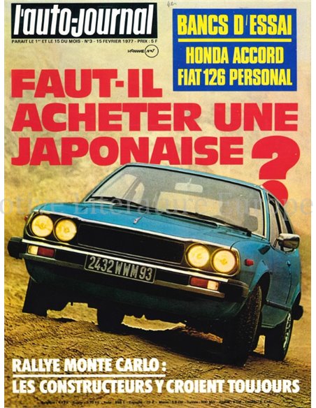 1977 L'AUTO-JOURNAL MAGAZIN 03 FRANZÖSISCH