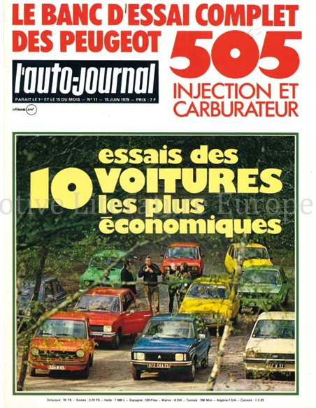 1979 L'AUTO-JOURNAL MAGAZIN 11 FRANZÖSISCH
