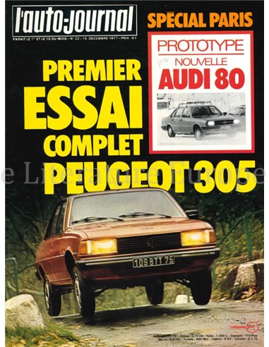 1977 L'AUTO-JOURNAL MAGAZIN 22 FRANZÖSISCH