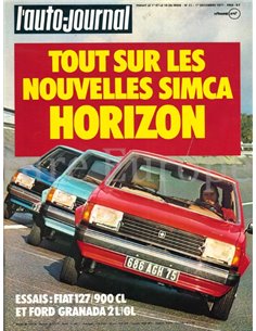 1977 L'AUTO-JOURNAL MAGAZINE 21 FRENCH