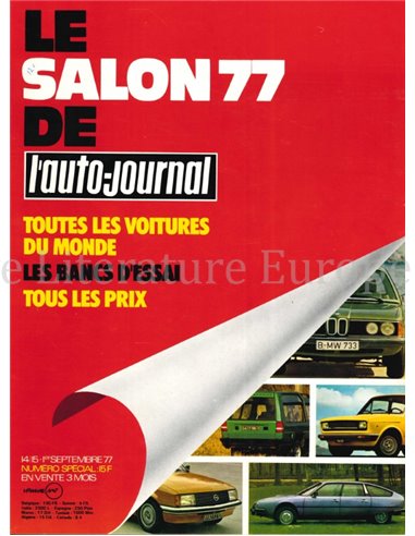 1977 L'AUTO-JOURNAL MAGAZIN SPECIAL FRANZÖSISCH