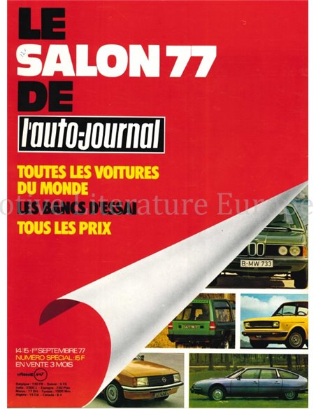 1977 L'AUTO-JOURNAL MAGAZIN SPECIAL FRANZÖSISCH