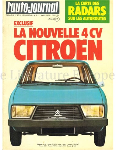 1978 L'AUTO-JOURNAL MAGAZINE 06 FRANS