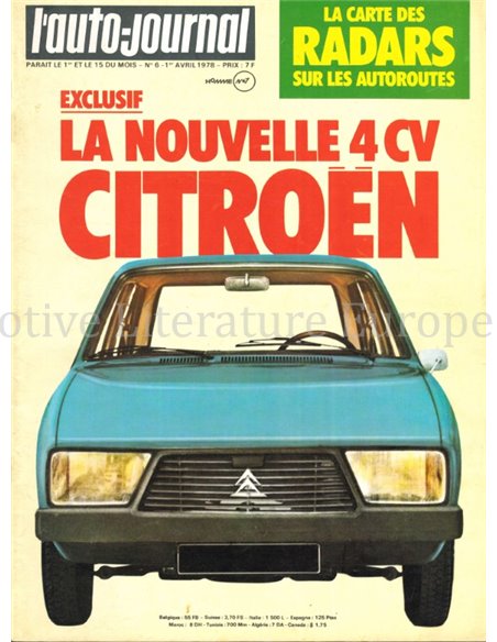 1978 L'AUTO-JOURNAL MAGAZIN 06 FRANZÖSISCH