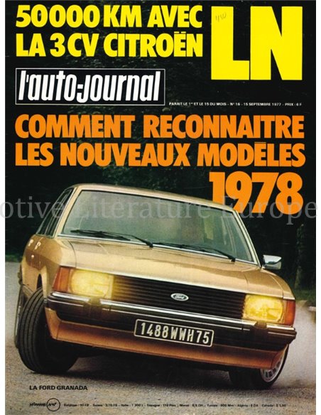 1978 L'AUTO-JOURNAL MAGAZIN 16 FRANZÖSISCH