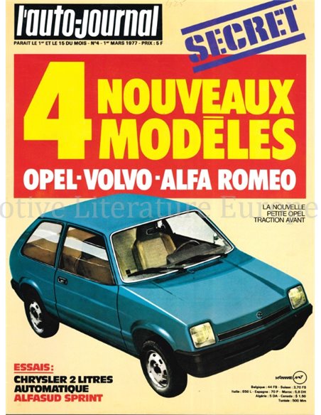 1977 L'AUTO-JOURNAL MAGAZINE 04 FRANS