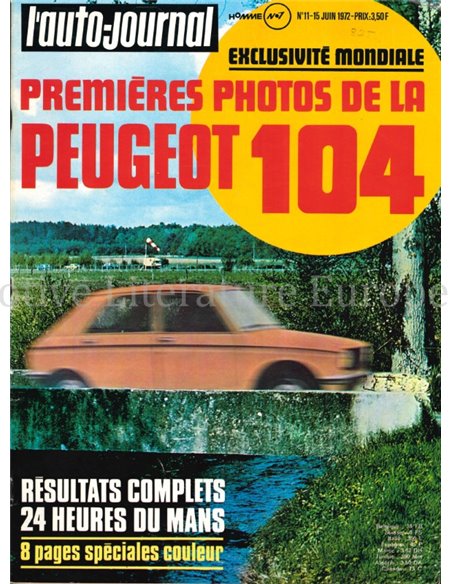 1971 L'AUTO-JOURNAL MAGAZIN 19 FRANZÖSISCH