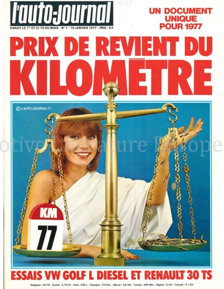 1977 L'AUTO-JOURNAL MAGAZINE 01 FRENCH