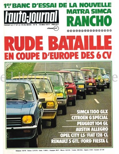 1977 L'AUTO-JOURNAL MAGAZINE 09 FRENCH