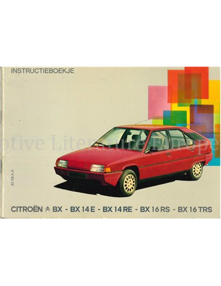 1983 CITROEN BX BETRIEBSANLEITUNG NIEDERLÄNDISCH