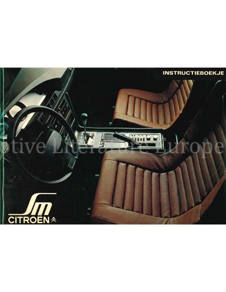 1970 CITROEN SM BETRIEBSANLEITUNG NIEDERLANDISCH