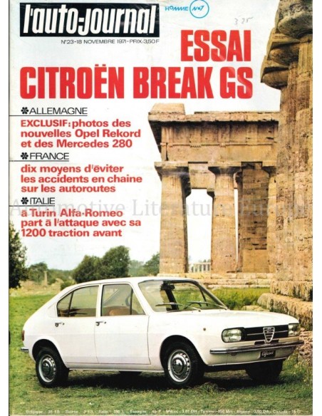 1971 L'AUTO-JOURNAL MAGAZINE 23 FRENCH