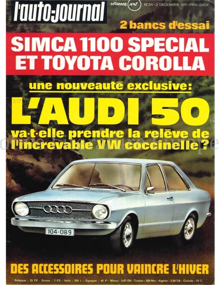 1971 L'AUTO-JOURNAL MAGAZIN 24 FRANZÖSISCH