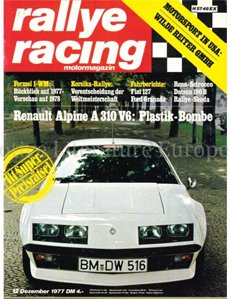 1977 RALLYE RACING MAGAZIN 12 DEUTSCH