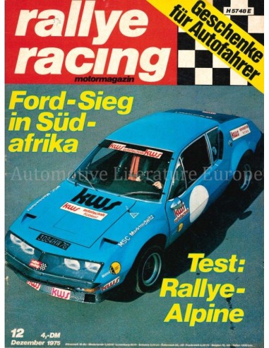 1975 RALLYE RACING MAGAZINE 12 GERMAN