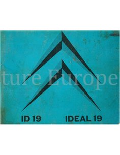 1962 CITROEN ID 19 INSTRUCTIEBOEKJE NEDERLANDS
