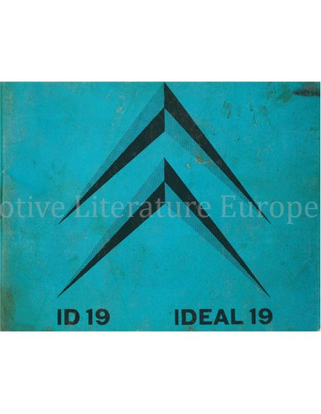 1962 CITROEN ID 19 BETRIEBSANLEITUNG NIEDERLÄNDISCH 