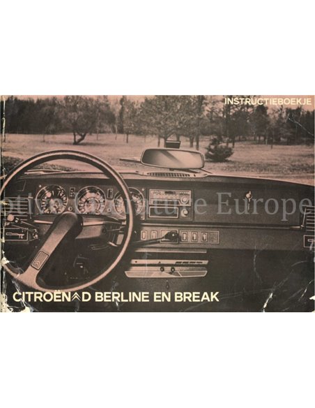 1973 CITROEN D DS SUPER SPECIAL INSTRUCTIEBOEKJE NEDERLANDS