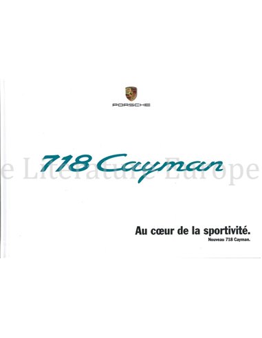 2016 PORSCHE 718 CAYMAN HARDCOVER BROCHURE FRANS