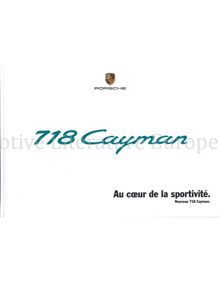 2016 PORSCHE 718 CAYMAN HARDCOVER BROCHURE FRANS