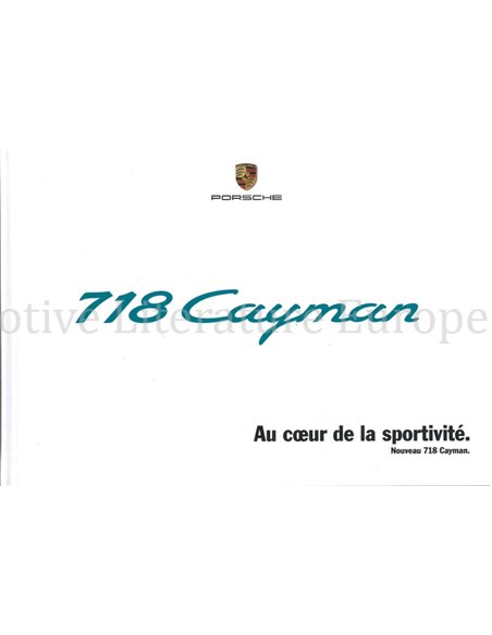 2016 PORSCHE 718 CAYMAN HARDCOVER PROSPEKT FRANZÖSISCH