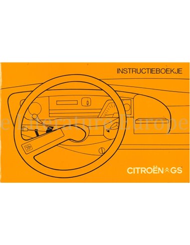1975 CITROEN GS BETRIEBSANLEITUNG NIEDERLÄNDISCH