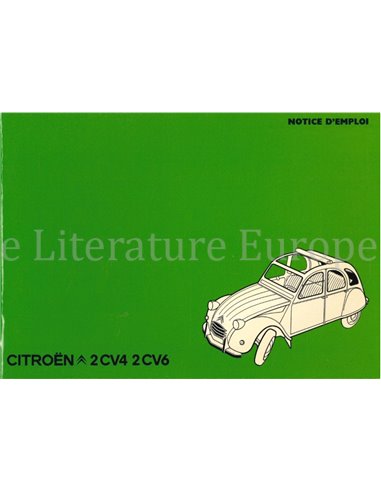 1974 CITROEN 2CV4 | 2CV6 BETRIEBSANLEITUNG FRANZÖSISCH