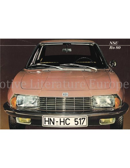 1967 NSU RO 80 BROCHURE NEDERLANDS