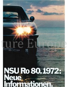 1972 NSU RO 80 BROCHURE GERMAN